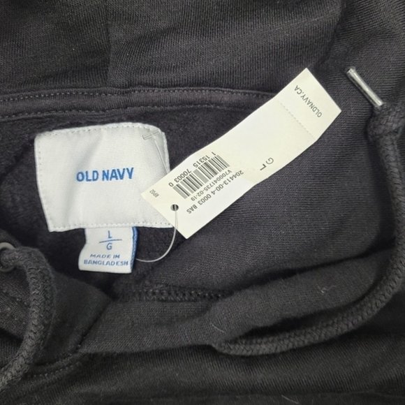 BNWT - Old Navy Black Pullover Hoodie - UNISEX - size L - Picture 3 of 7